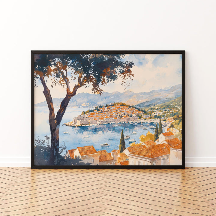 Cavtat watercolor poster Wall Art Cavtat Wall Hanging Home Décor Cavtat Gift Art Lovers Croatia Wall Art