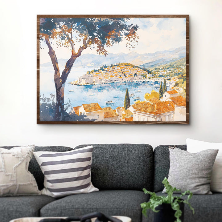 Cavtat watercolor poster Wall Art Cavtat Wall Hanging Home Décor Cavtat Gift Art Lovers Croatia Wall Art
