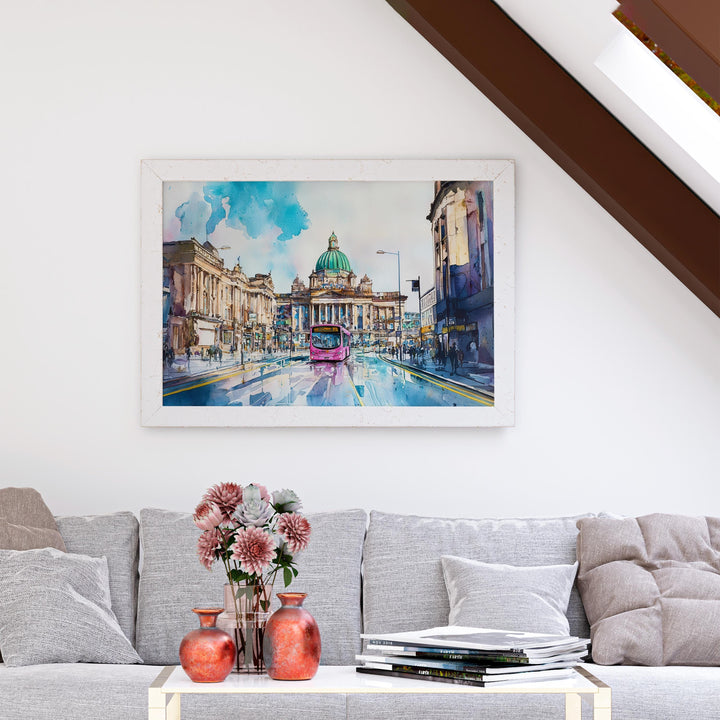 Belfast watercolor poster Wall Art Belfast Wall Hanging Home Décor Belfast Gift Art Lovers Northern Ireland Wall Art
