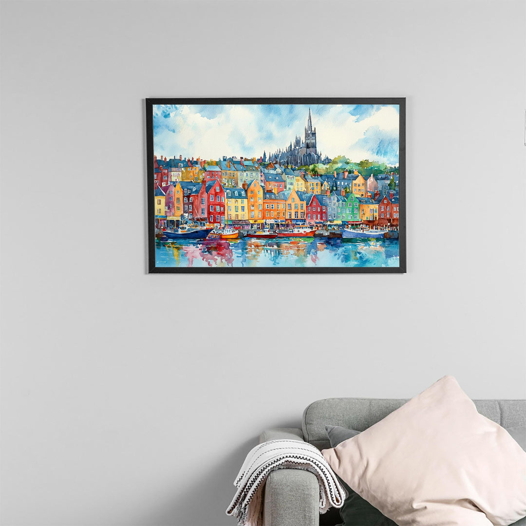 Cobh watercolor poster Wall Art Cobh Wall Hanging Home Décor Cobh Gift Art Lovers Ireland Wall Art