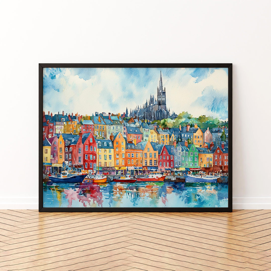 Cobh watercolor poster Wall Art Cobh Wall Hanging Home Décor Cobh Gift Art Lovers Ireland Wall Art