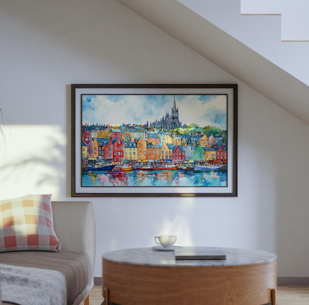 Cobh watercolor poster Wall Art Cobh Wall Hanging Home Décor Cobh Gift Art Lovers Ireland Wall Art