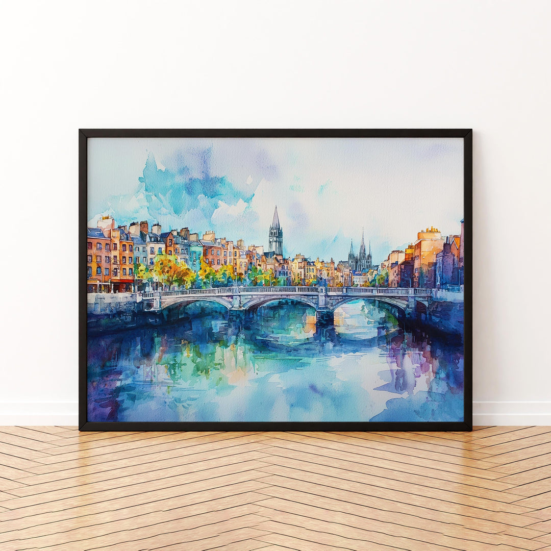 Dublin watercolor poster Wall Art Dublin Wall Hanging Home Décor Dublin Gift Art Lovers Ireland Wall Art