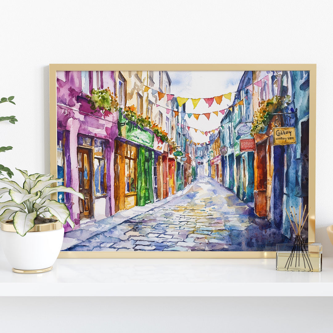 Galway watercolor poster Wall Art Galway Wall Hanging Home Décor Galway Gift Art Lovers Ireland Wall Art