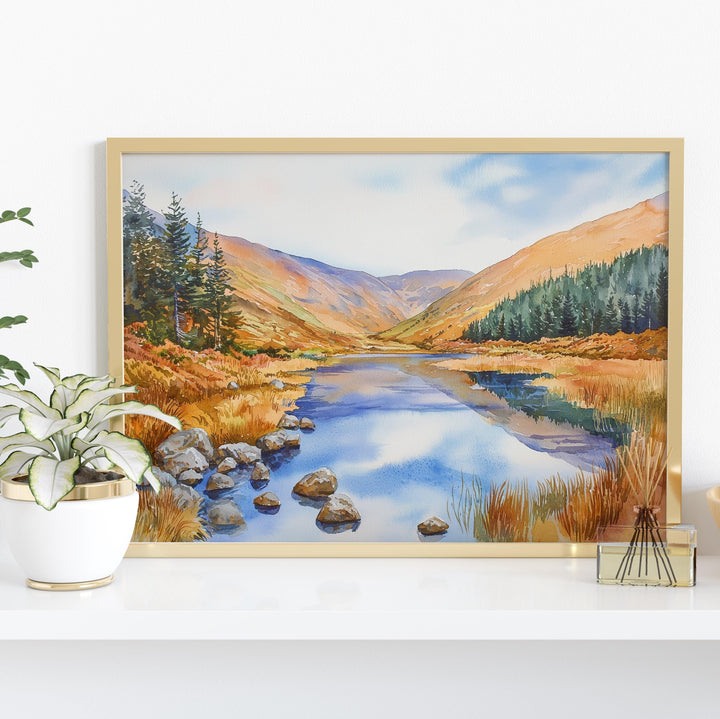 Wicklow Mountains watercolor poster Wall Art Wicklow Mountains Wall Hanging Home Décor Wicklow Mountains Gift Art Lovers Ireland Wall Art