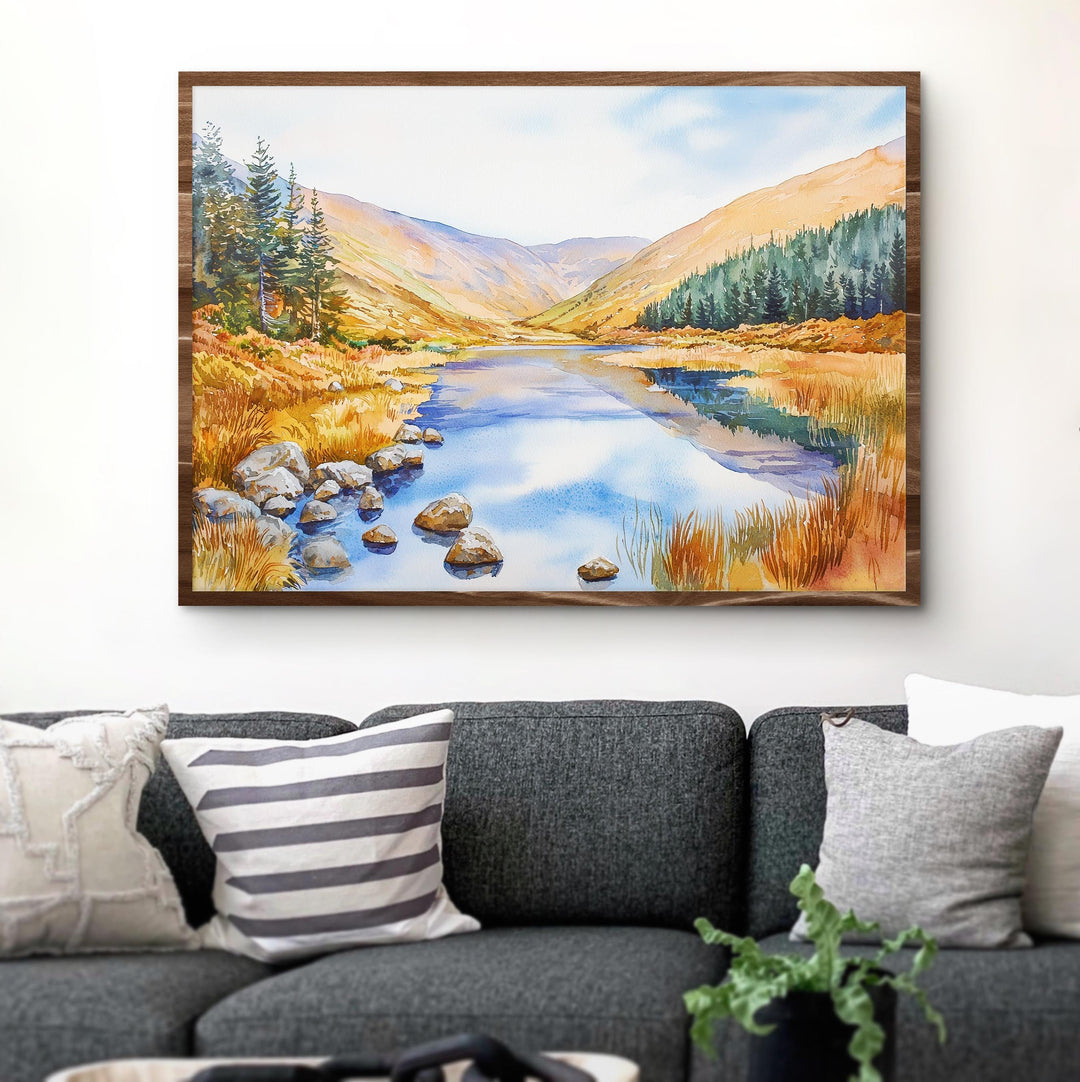 Wicklow Mountains watercolor poster Wall Art Wicklow Mountains Wall Hanging Home Décor Wicklow Mountains Gift Art Lovers Ireland Wall Art