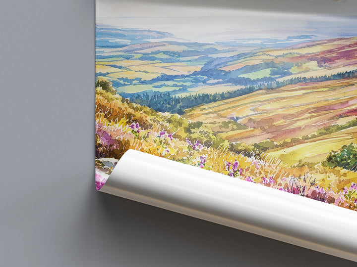 Exmoor watercolor poster Wall Art Exmoor Wall Hanging Home Décor Exmoor Gift Art Lovers England Wall Art