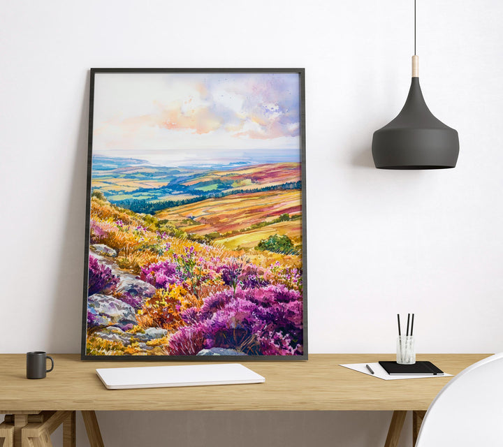 Exmoor watercolor poster Wall Art Exmoor Wall Hanging Home Décor Exmoor Gift Art Lovers England Wall Art