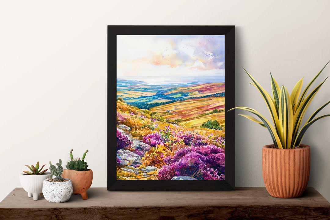 Exmoor watercolor poster Wall Art Exmoor Wall Hanging Home Décor Exmoor Gift Art Lovers England Wall Art