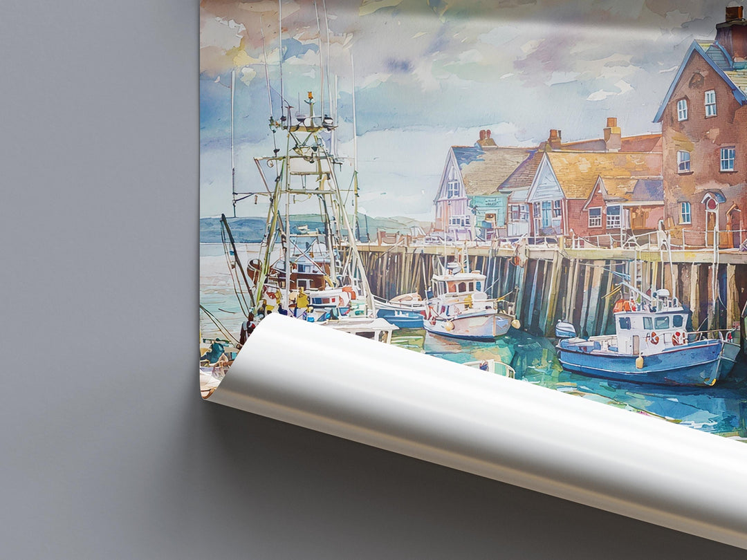 Whitstable watercolor poster Wall Art Whitstable Wall Hanging Home Décor Whitstable Gift Art Lovers England wall art