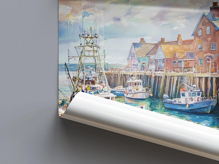 Whitstable watercolor poster Wall Art Whitstable Wall Hanging Home Décor Whitstable Gift Art Lovers England wall art
