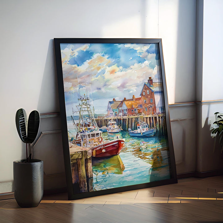 Whitstable watercolor poster Wall Art Whitstable Wall Hanging Home Décor Whitstable Gift Art Lovers England wall art