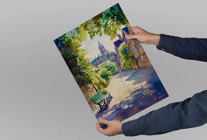 Winchester watercolor poster Wall Art Winchester Wall Hanging Home Décor Winchester Gift Art Lovers England Art Lover Gift