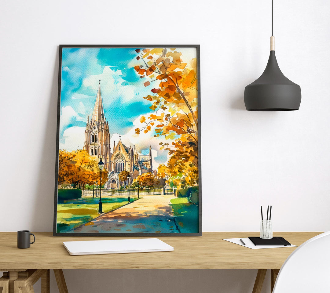 Salisbury Watercolor Poster Wall Art Salisbury Wall Hanging Home Décor Salisbury Gift Art Lovers Wiltshire Art Lover Gift