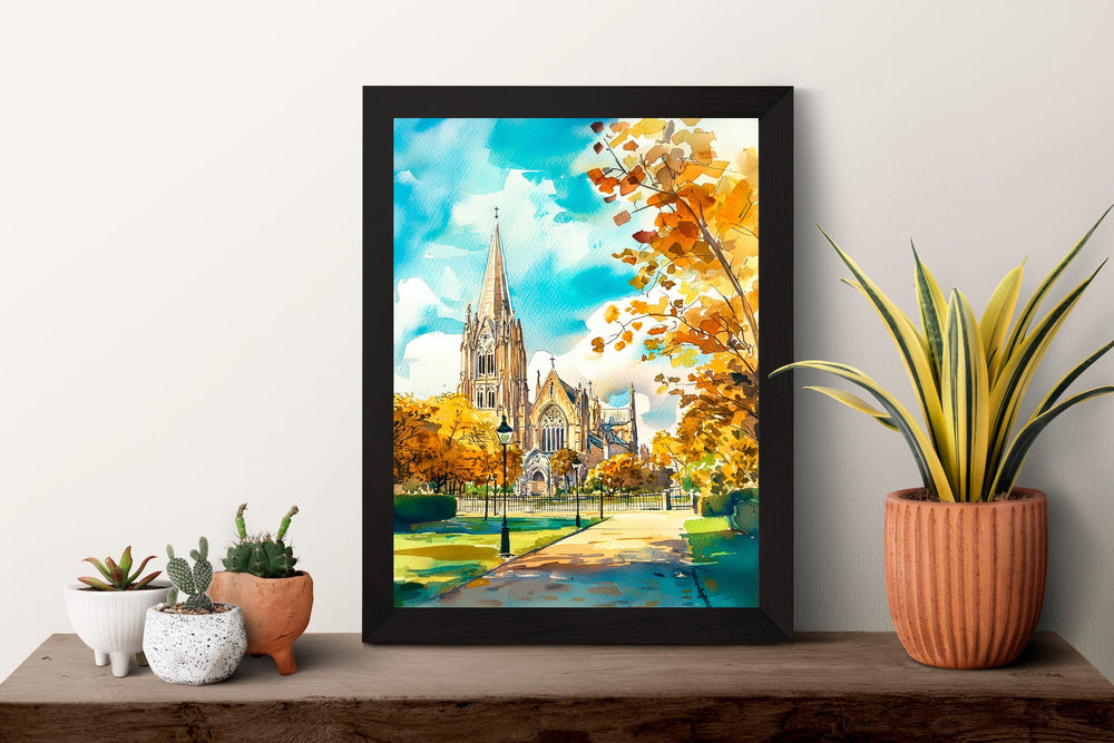Salisbury Watercolor Poster Wall Art Salisbury Wall Hanging Home Décor Salisbury Gift Art Lovers Wiltshire Art Lover Gift