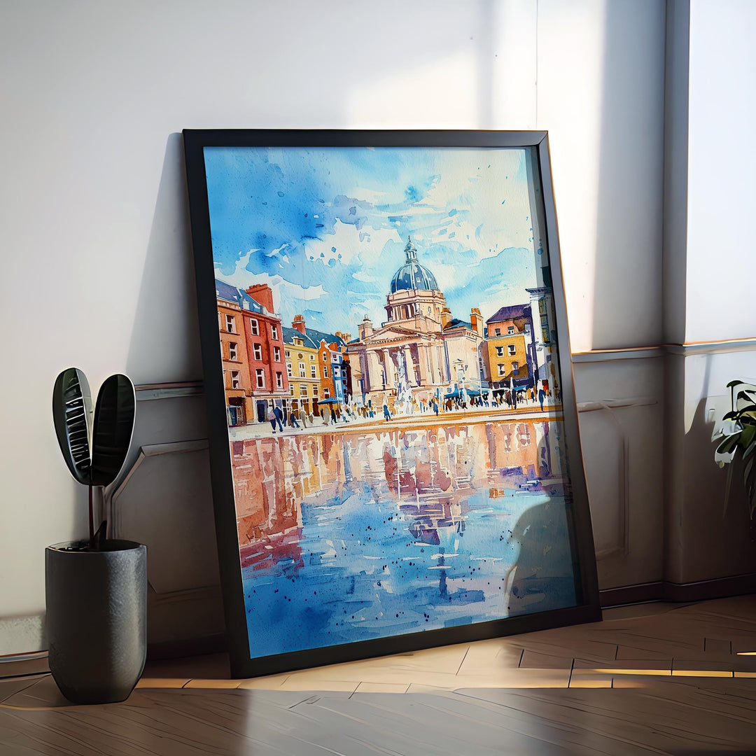 Nottingham watercolor poster Wall Art Nottingham Wall Hanging Home Décor Nottingham Gift Art Lovers England wall art