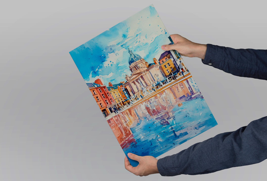 Nottingham watercolor poster Wall Art Nottingham Wall Hanging Home Décor Nottingham Gift Art Lovers England wall art