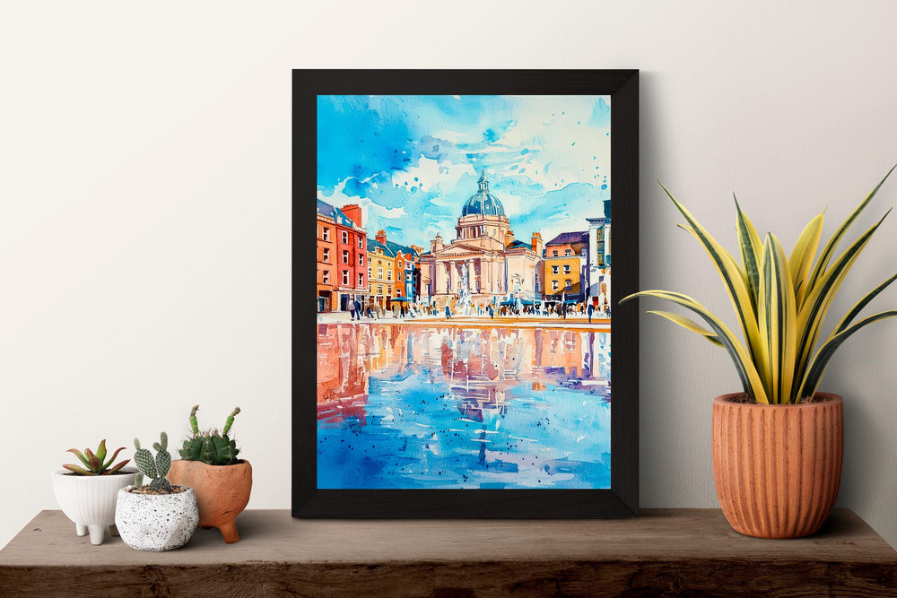 Nottingham watercolor poster Wall Art Nottingham Wall Hanging Home Décor Nottingham Gift Art Lovers England wall art