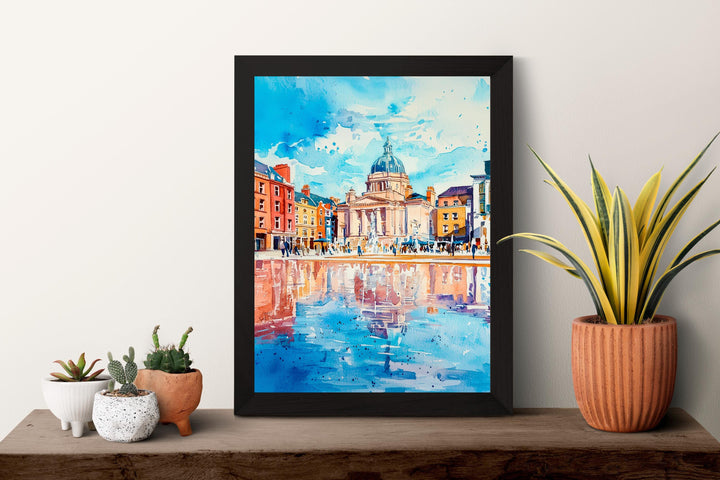 Nottingham watercolor poster Wall Art Nottingham Wall Hanging Home Décor Nottingham Gift Art Lovers England wall art