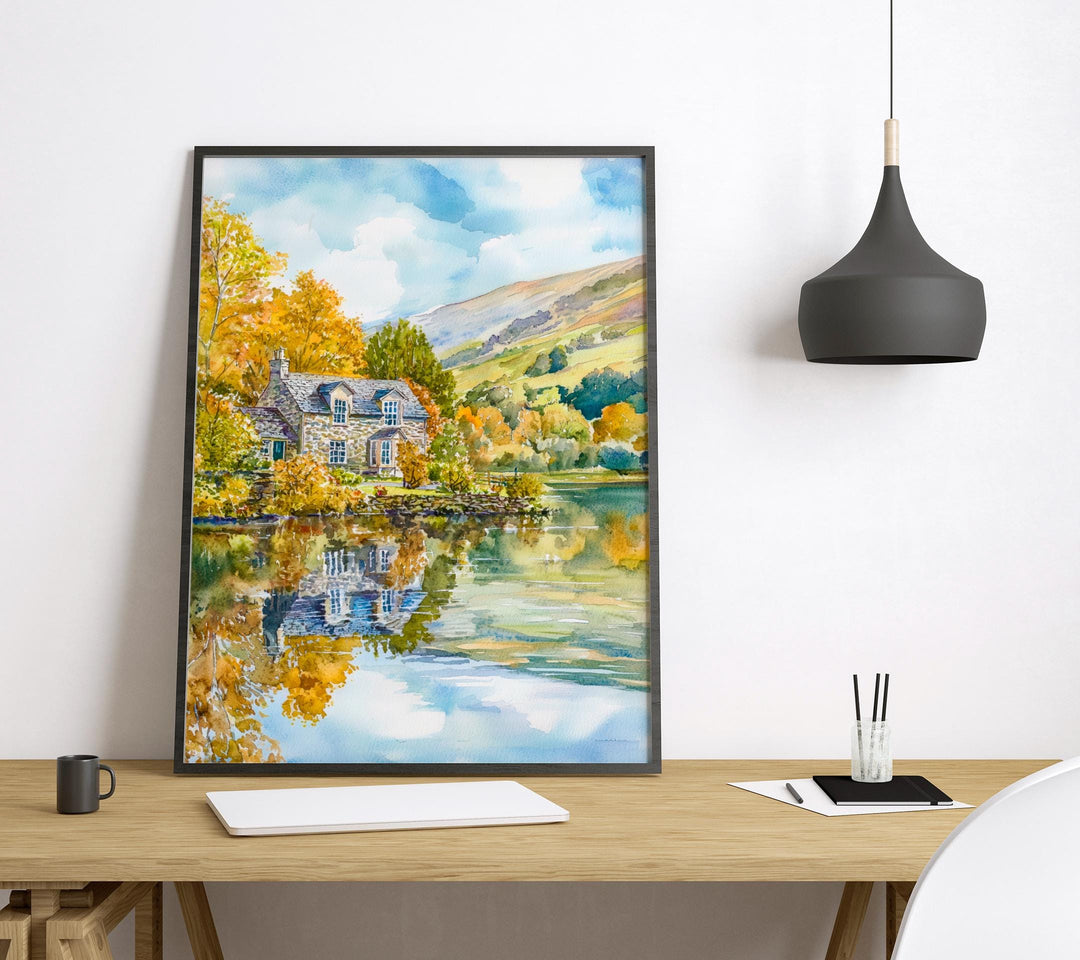 Grasmere watercolor poster Wall Art Grasmere Wall Hanging Home Décor Grasmere Gift Art Lovers England Wall Art