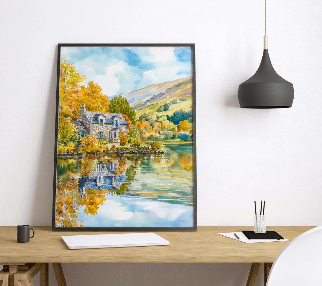 Grasmere watercolor poster Wall Art Grasmere Wall Hanging Home Décor Grasmere Gift Art Lovers England Wall Art