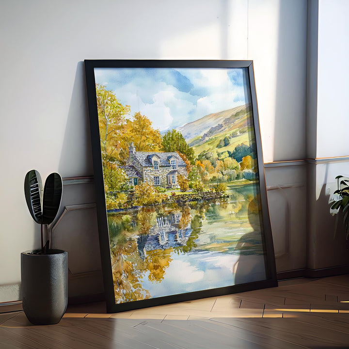 Grasmere watercolor poster Wall Art Grasmere Wall Hanging Home Décor Grasmere Gift Art Lovers England Wall Art