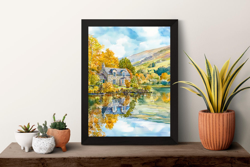 Grasmere watercolor poster Wall Art Grasmere Wall Hanging Home Décor Grasmere Gift Art Lovers England Wall Art