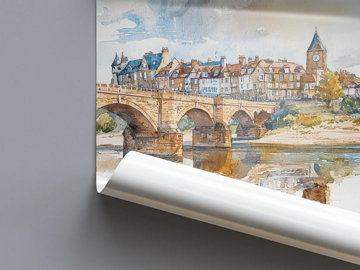 Berwick watercolor poster Wall Art Berwick Wall Hanging Home Décor Berwick Gift Art Lovers England Wall Art