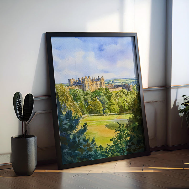 Alnwick watercolor poster Wall Art Alnwick Wall Hanging Home Décor Alnwick Gift Art Lovers England Wall Art