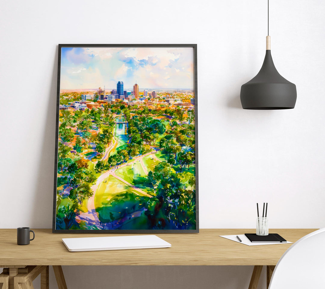 Adelaide watercolor poster Wall Art Adelaide Wall Hanging Home Décor Adelaide Gift Art Lovers Australia Wall Art