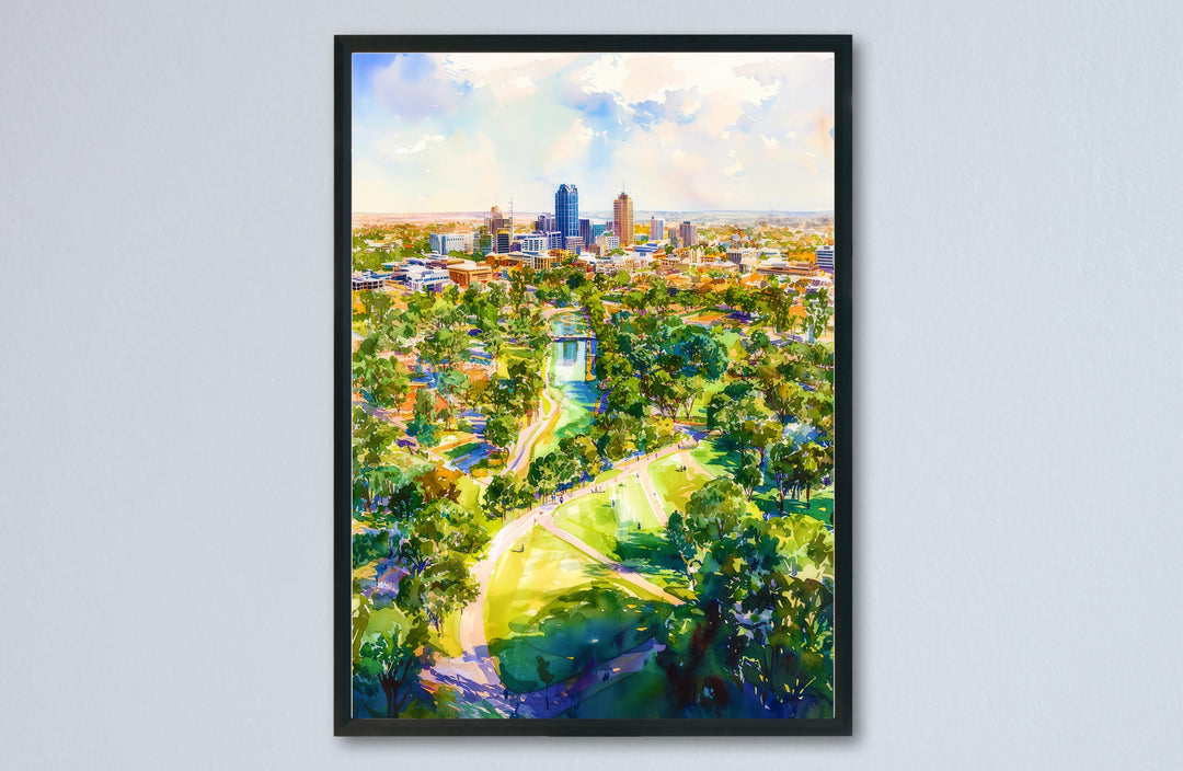 Adelaide watercolor poster Wall Art Adelaide Wall Hanging Home Décor Adelaide Gift Art Lovers Australia Wall Art
