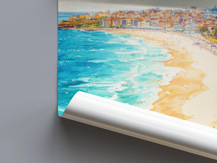 Bondi Beach watercolor poster Wall Art Bondi Beach Wall Hanging Home Décor Bondi Beach Gift Art Lovers Australia Wall Art
