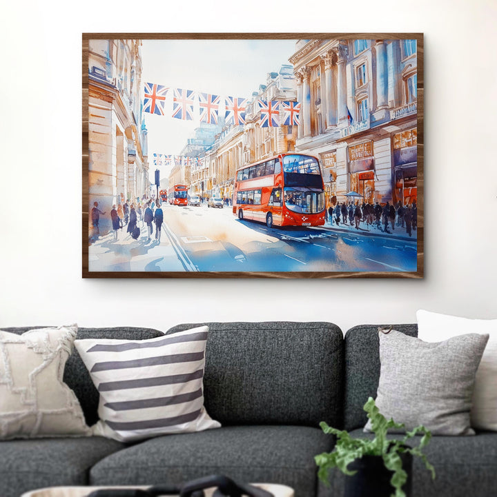 Regent Street London Watercolor Poster London Travel Print City Street Painting Architecture Wall Art UK Decor Souvenir