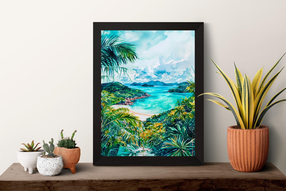 Whitsunday Islands Watercolor Poster Wall Art Australia Wall Hanging Home Décor Whitsunday Islands Gift Art Lovers Australia Art Lover Gift