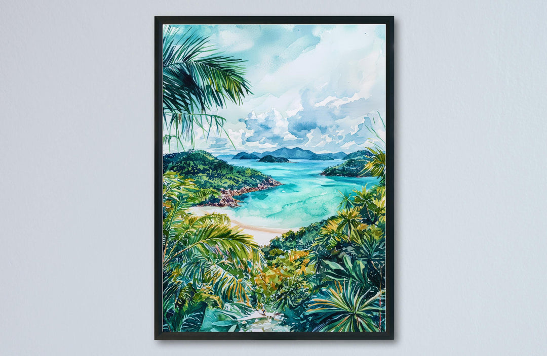 Whitsunday Islands Watercolor Poster Wall Art Australia Wall Hanging Home Décor Whitsunday Islands Gift Art Lovers Australia Art Lover Gift