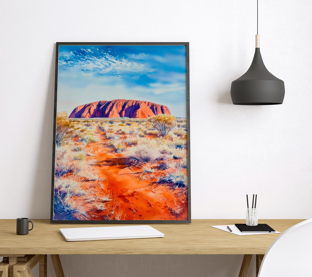Uluru watercolor poster Wall Art Uluru Wall Hanging Home Décor Uluru Gift Art Lovers Australia Art Lover Gift