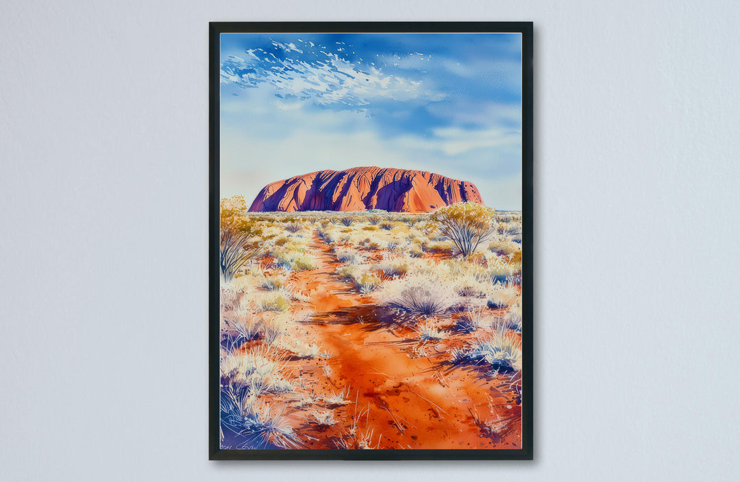 Uluru watercolor poster Wall Art Uluru Wall Hanging Home Décor Uluru Gift Art Lovers Australia Art Lover Gift