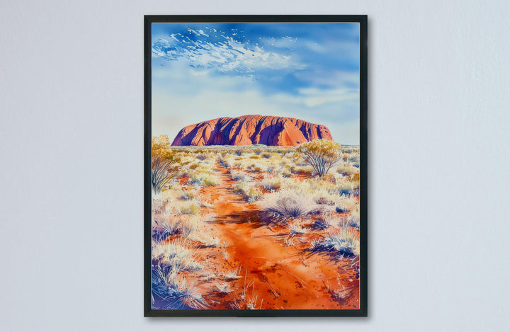 Uluru watercolor poster Wall Art Uluru Wall Hanging Home Décor Uluru Gift Art Lovers Australia Art Lover Gift