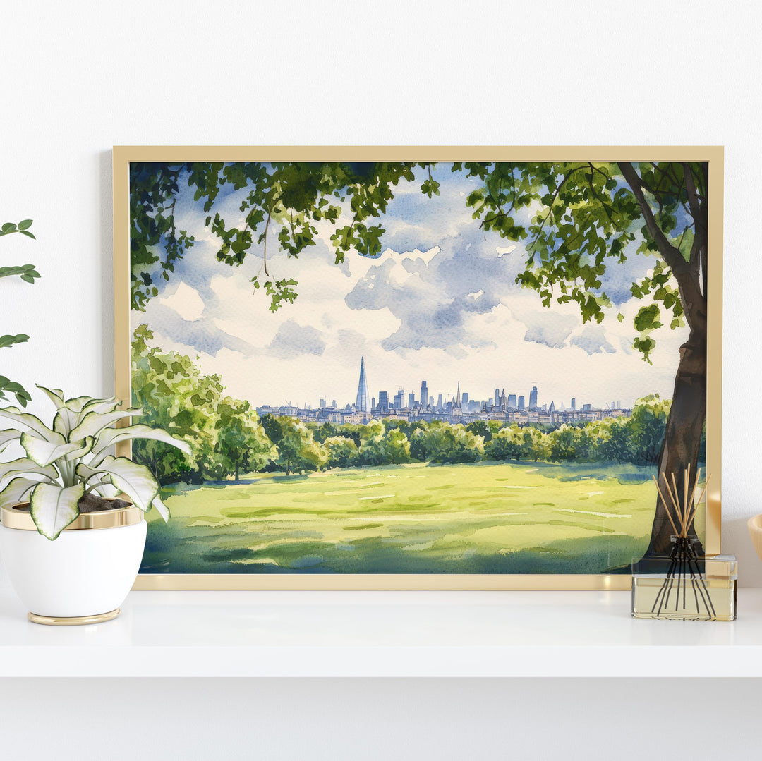 Hampstead Heath London Watercolor Poster Hampstead Heath Travel Print City Park Painting Nature Wall Art UK Decor Souvenir