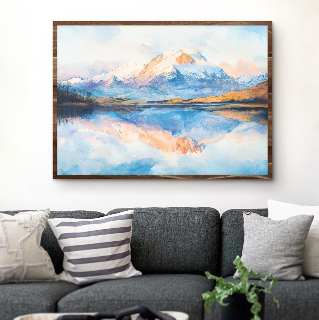 Ben Nevis Scotland Watercolor Poster Ben Nevis Travel Print Highland Mountain Painting Landscape Wall Art UK Souvenir