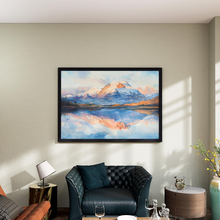 Ben Nevis Scotland Watercolor Poster Ben Nevis Travel Print Highland Mountain Painting Landscape Wall Art UK Souvenir