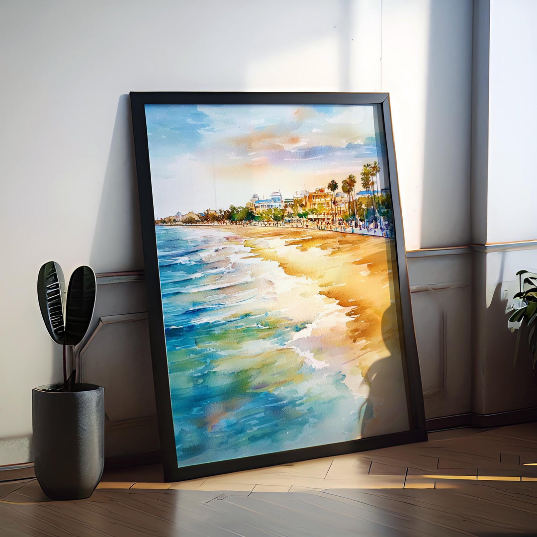 St Kilda Beach watercolor poster Wall Art St Kilda Beach Wall Hanging Home Décor St Kilda Beach Gift Art Lovers Australia Art Lover Gift