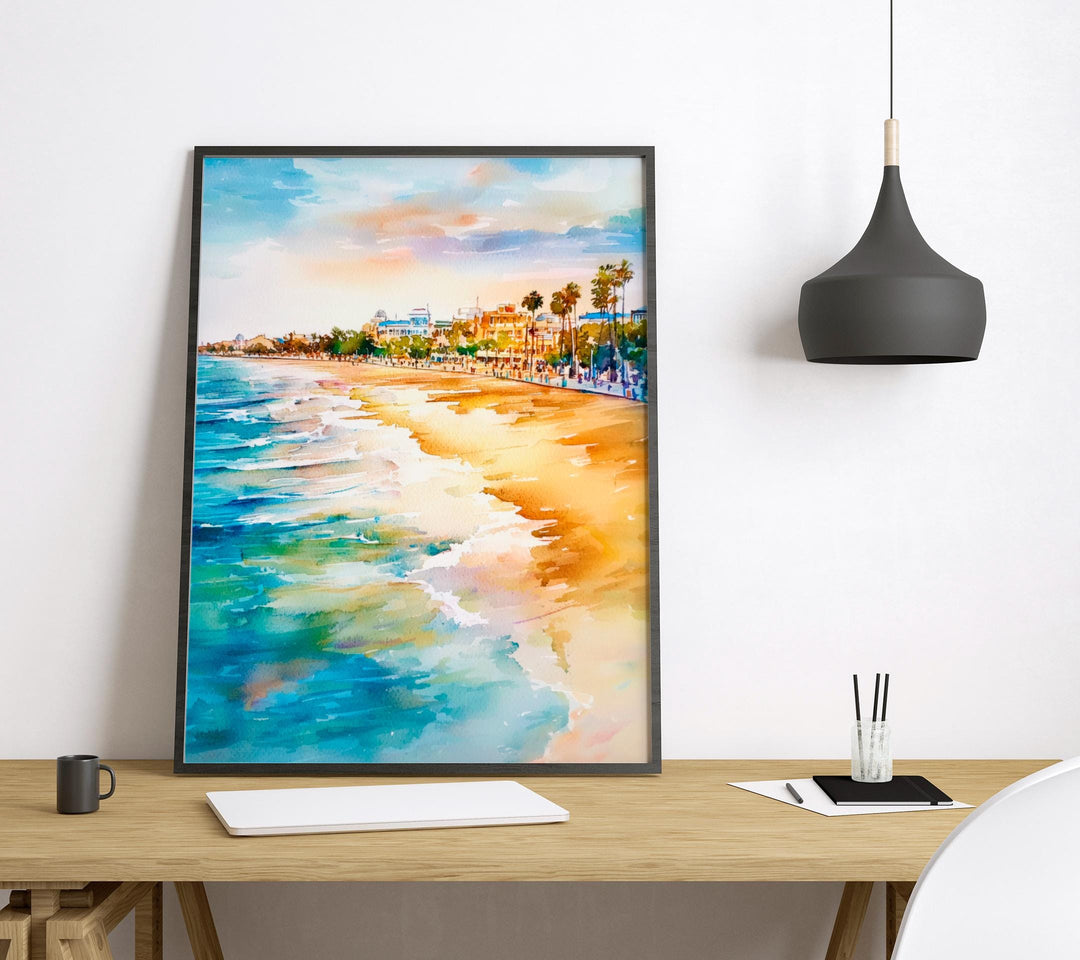 St Kilda Beach watercolor poster Wall Art St Kilda Beach Wall Hanging Home Décor St Kilda Beach Gift Art Lovers Australia Art Lover Gift