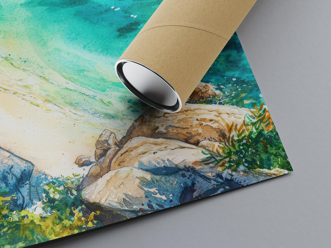 Magnetic Island, Australia: Alma Bay Watercolor Poster Wall Art Alma Bay Wall Hanging Home Décor Alma Bay Gift Art Lovers Australia Art