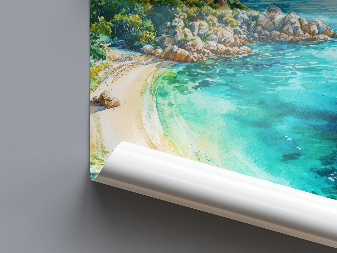Magnetic Island, Australia: Alma Bay Watercolor Poster Wall Art Alma Bay Wall Hanging Home Décor Alma Bay Gift Art Lovers Australia Art