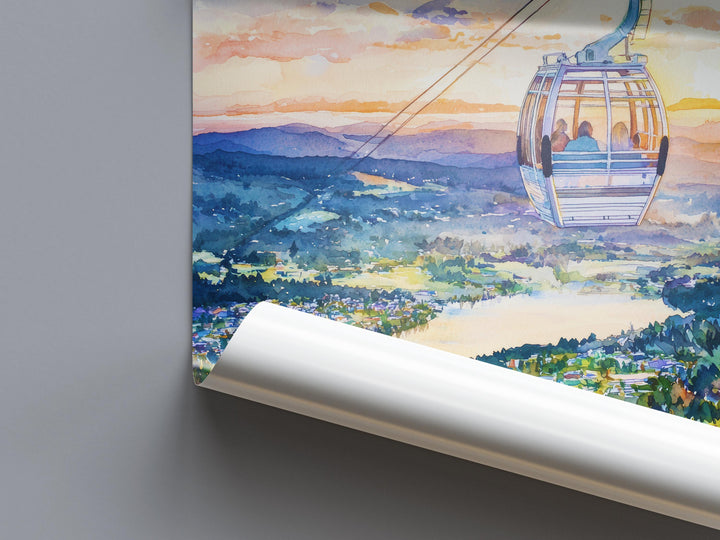 Rotoruac Watercolor Art Lovers New Zealand Wall Art,Rotorua Travel Poster Hot Springs Redwoods Forest Adventure New Zealand Wall Art