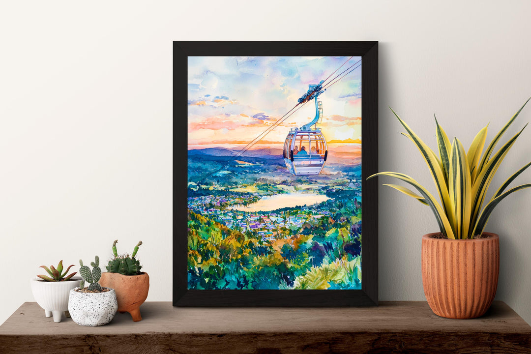 Rotoruac Watercolor Art Lovers New Zealand Wall Art,Rotorua Travel Poster Hot Springs Redwoods Forest Adventure New Zealand Wall Art