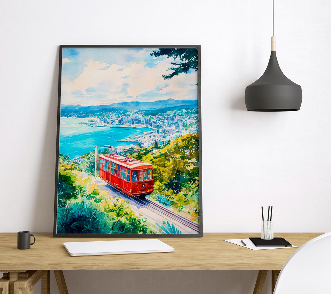 Wellington New Zealand Watercolor Poster Wall Art Wellington Wall Hanging Home Décor Wellington Gift Art Lovers New Zealand Art