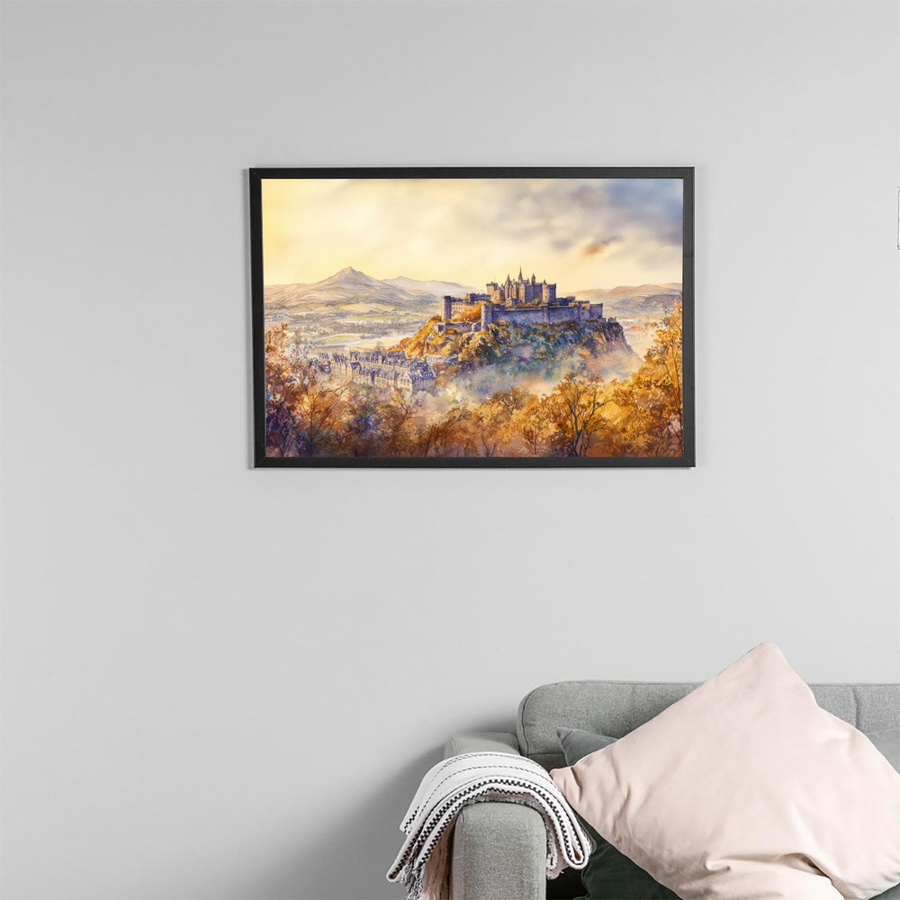 Stirling Castle Scotland Watercolor Poster Stirling Travel Print Historic Landmark Painting Scottish Wall Art UK Souvenir