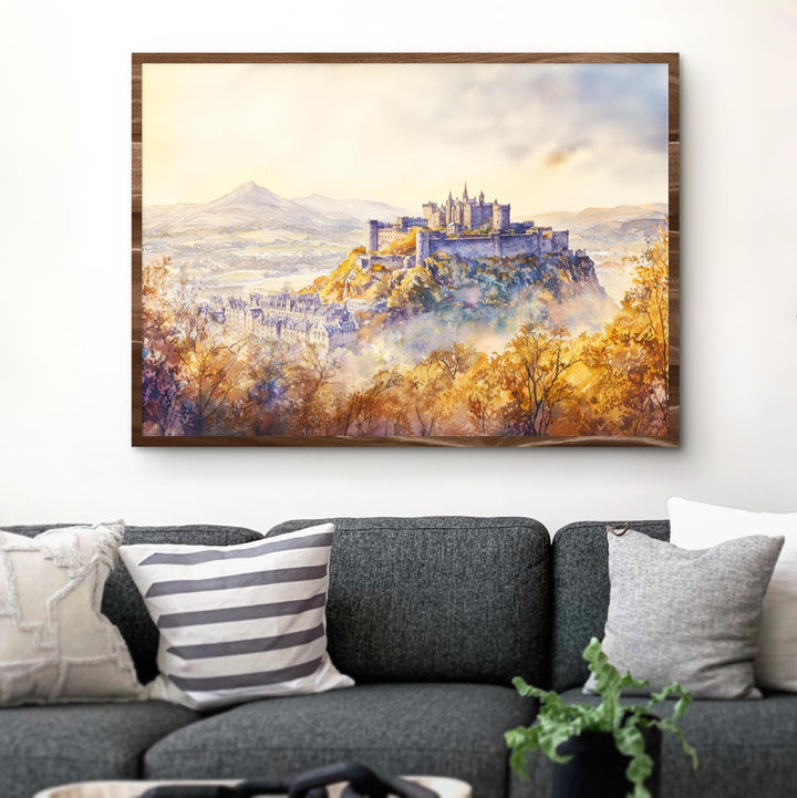 Stirling Castle Scotland Watercolor Poster Stirling Travel Print Historic Landmark Painting Scottish Wall Art UK Souvenir